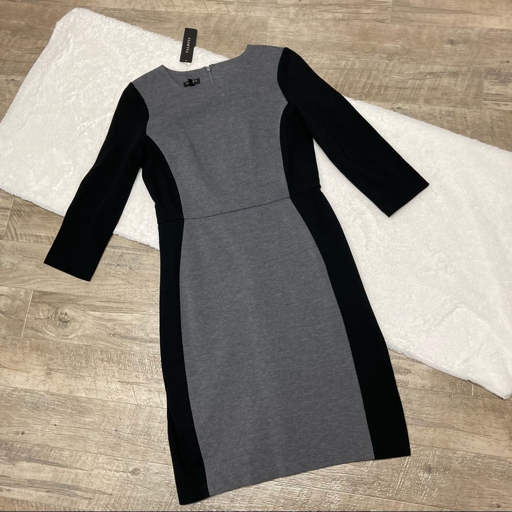 NWT Talbots 4P petite color block Ponte knit dress